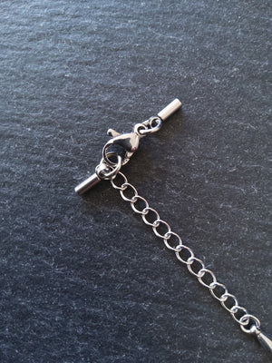 Stainless Steel End Cap Sets for 1mm Cord Necklaces (1.5mm end caps)