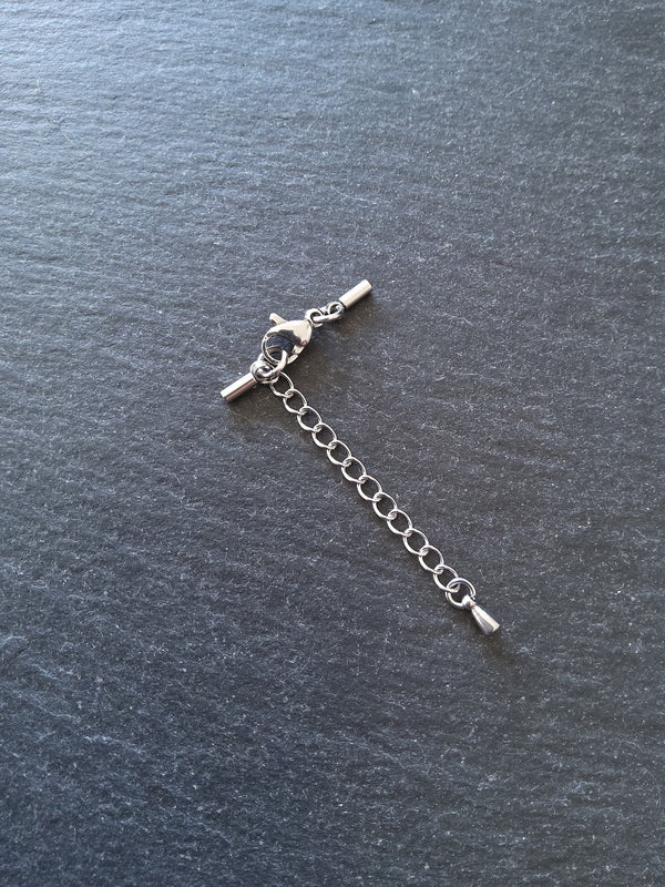 Stainless Steel End Cap Sets for 1mm Cord Necklaces (1.5mm end caps)