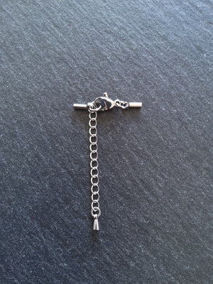 Stainless Steel End Cap Sets for 1mm Cord Necklaces (1.5mm end caps)