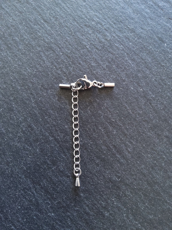 Stainless Steel End Cap Sets for 1mm Cord Necklaces (1.5mm end caps)