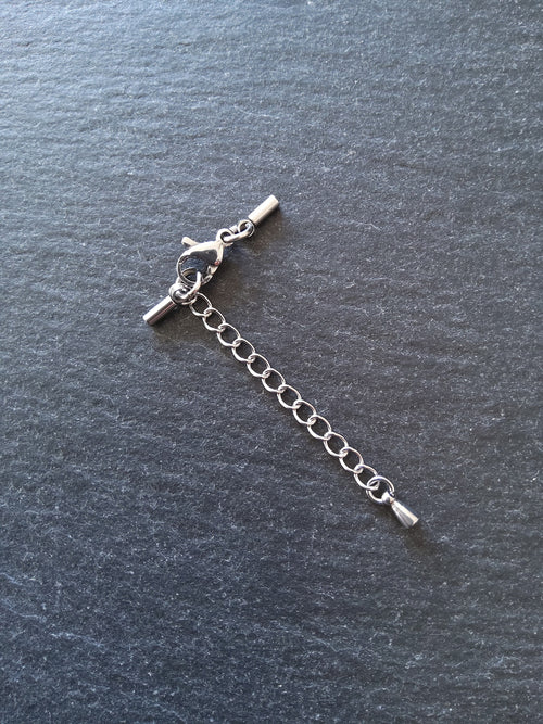 Stainless Steel End Cap Sets for 1mm Cord Necklaces (1.5mm end caps)