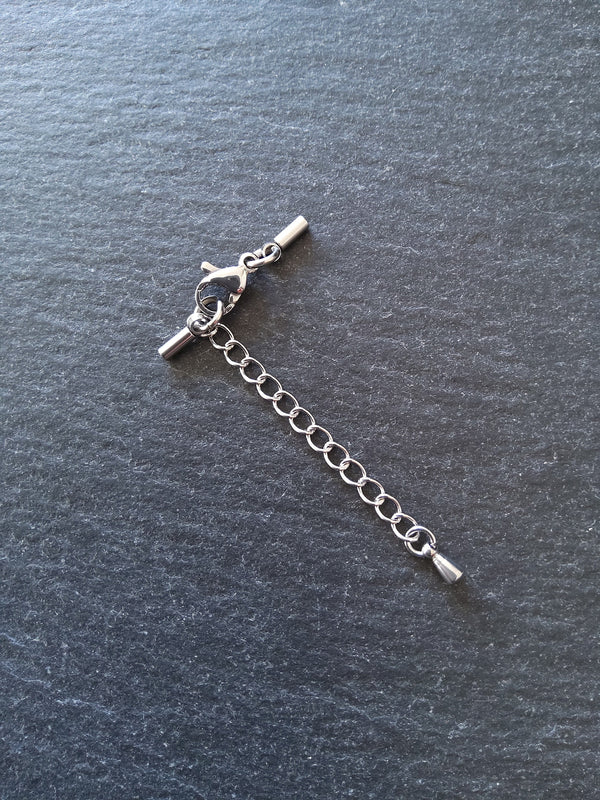Stainless Steel End Cap Sets for 1mm Cord Necklaces (1.5mm end caps)