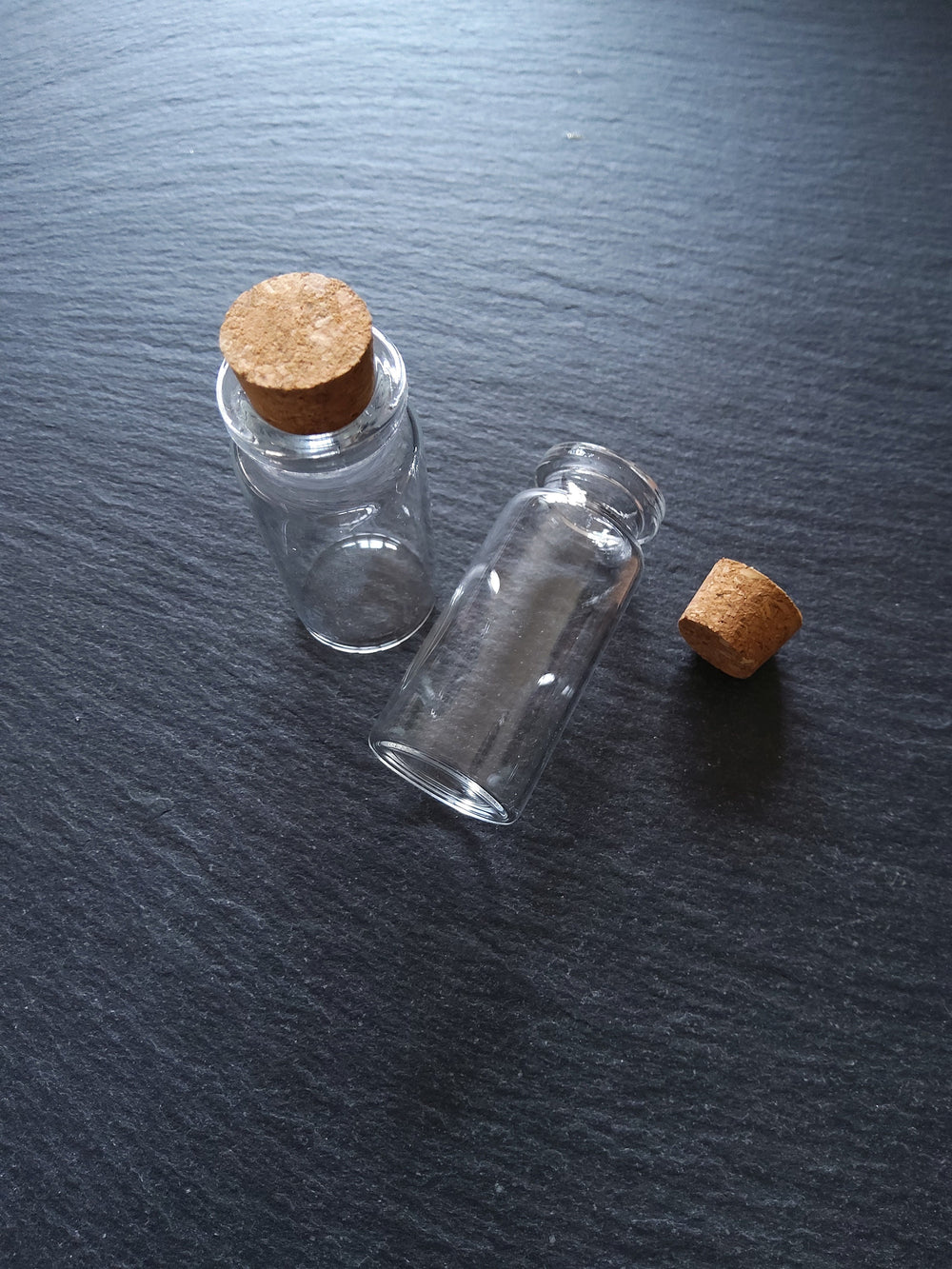 5 Glass Bottles 11.6ml with Cork Stoppers 49x22mm - ContentedCatz