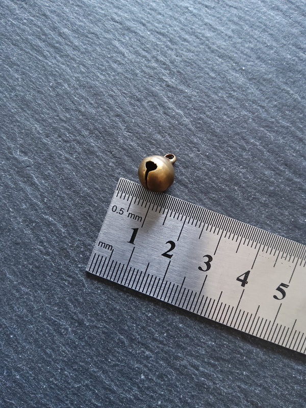 10 or 50 Antique Bronze Tone 10mm Brass Bells Bell Charms 13x10mm