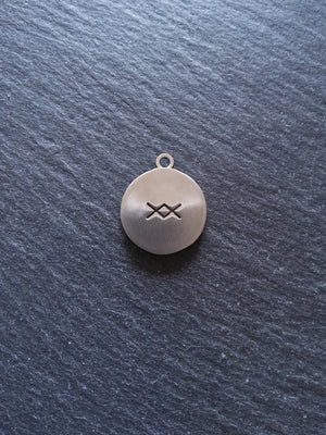 Round Norse Valknut Symbol Pendant Odin's Knot Stainless Steel 25x21x3mm