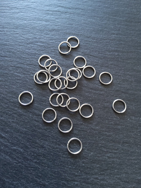 40 or 200 Stainless Steel 10mm Jump Rings Strong 1.2mm (16 gauge)