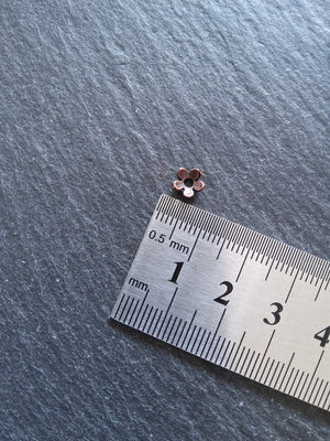 100 or 400 Flower Bead Caps 6mm Antique Copper Tone