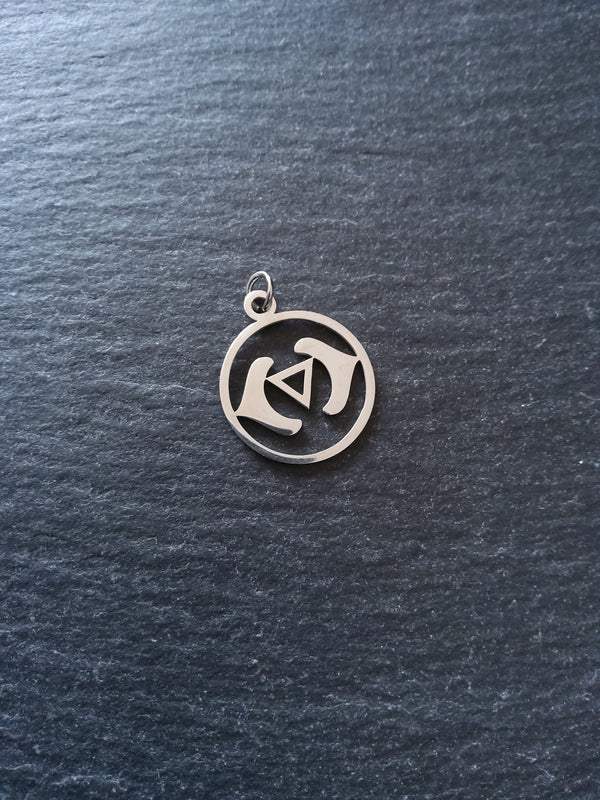 1 or 5 Stainless Steel Ajna Third Eye Chakra Charms Flat 22x19mm