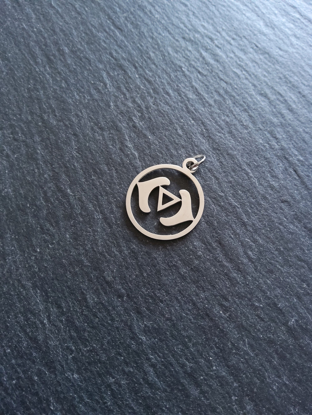 1 or 5 Stainless Steel Ajna Third Eye Chakra Charms Flat 22x19mm