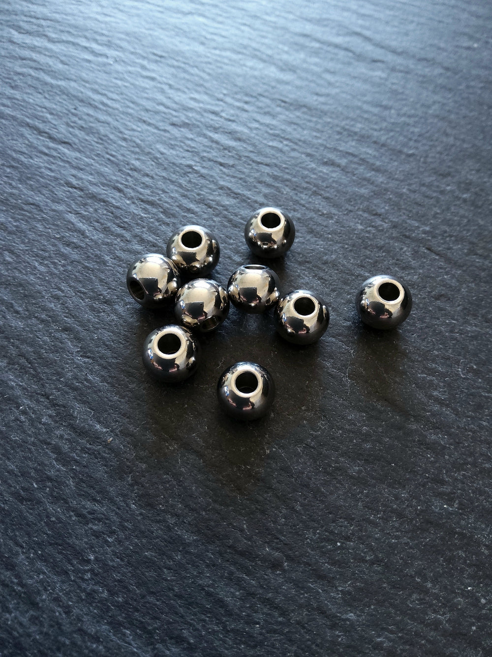 20 or 100 Stainless Steel 5mm Solid Round Spacer 5x4.5mm Hole: 2mm