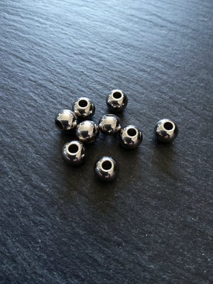 20 or 100 Stainless Steel 5mm Solid Round Spacer 5x4.5mm Hole: 2mm