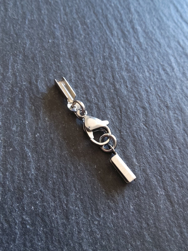 Stainless Steel Folding Crimp End Sets for 1mm to 1.5mm Cord Necklaces & Bracelets