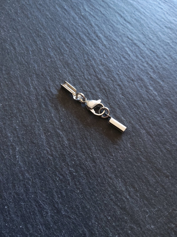 Stainless Steel Folding Crimp End Sets for 1mm to 1.5mm Cord Necklaces & Bracelets