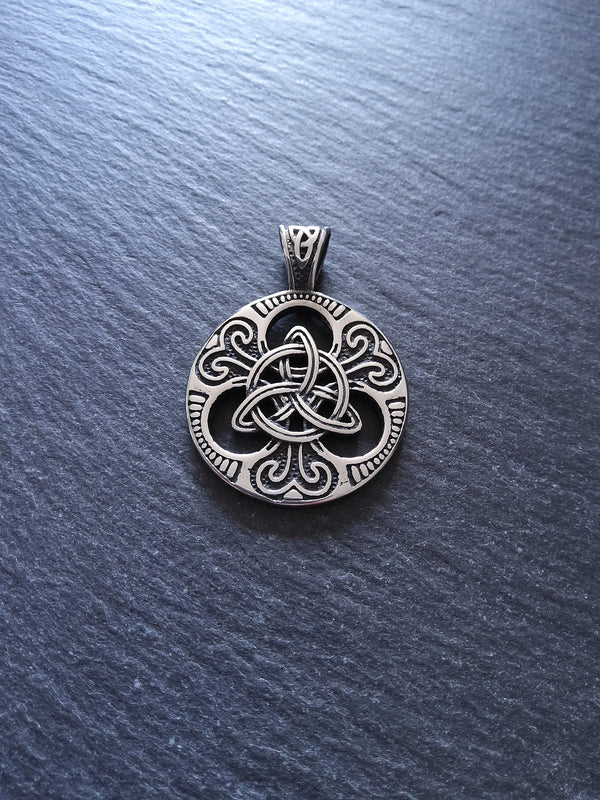 Stainless Steel Trinity Celtic Knot Pendant Large 45x33x8mm