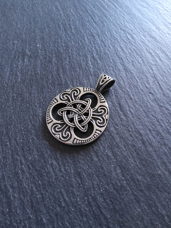 Stainless Steel Trinity Celtic Knot Pendant Large 45x33x8mm
