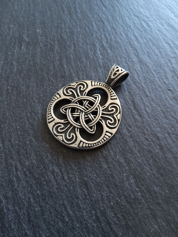 Stainless Steel Trinity Celtic Knot Pendant Large 45x33x8mm