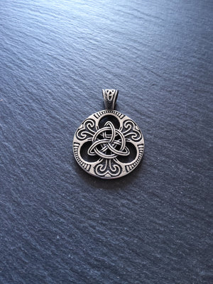 Stainless Steel Trinity Celtic Knot Pendant Large 45x33x8mm