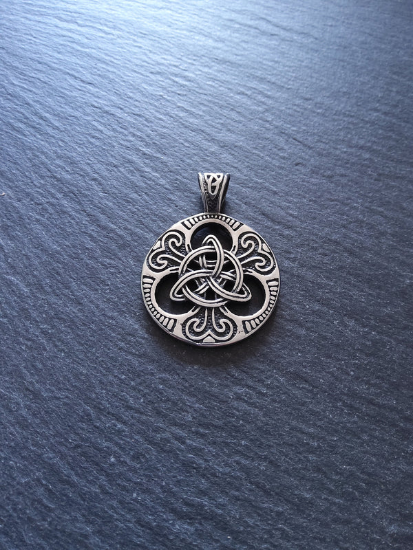 Stainless Steel Trinity Celtic Knot Pendant Large 45x33x8mm