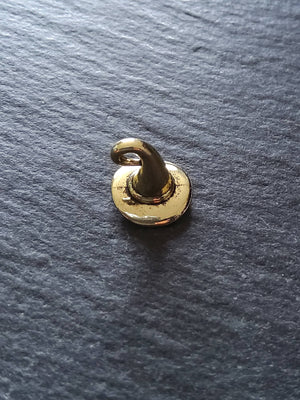 4 or 20 Witches Hat Charms Pale Gold Tone 11x11mm