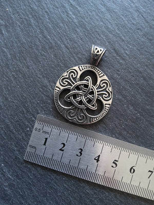 Stainless Steel Trinity Celtic Knot Pendant Large 45x33x8mm