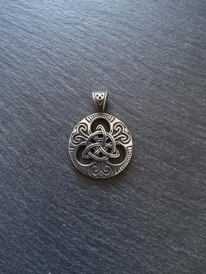 Stainless Steel Trinity Celtic Knot Pendant Large 45x33x8mm