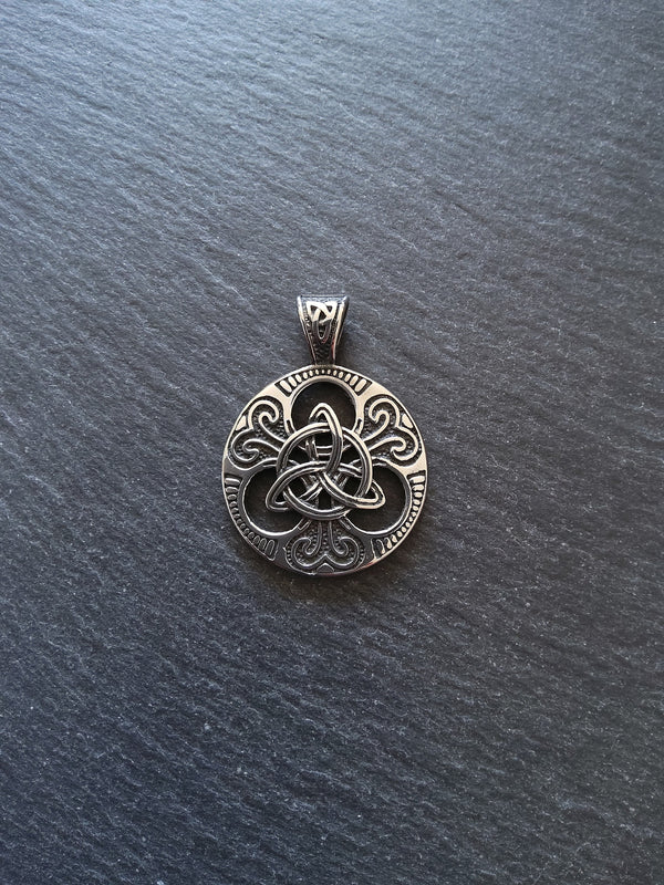 Stainless Steel Trinity Celtic Knot Pendant Large 45x33x8mm
