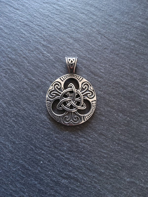 Stainless Steel Trinity Celtic Knot Pendant Large 45x33x8mm