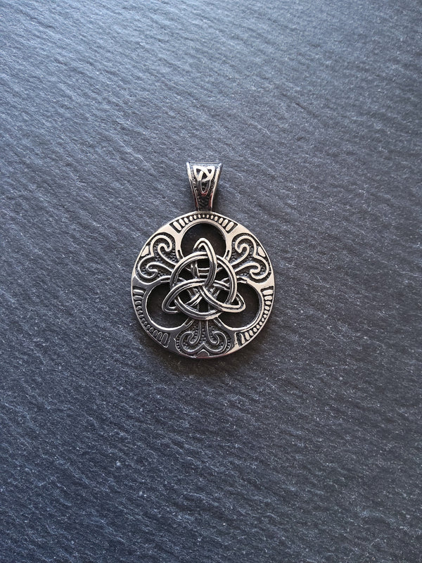 Stainless Steel Trinity Celtic Knot Pendant Large 45x33x8mm