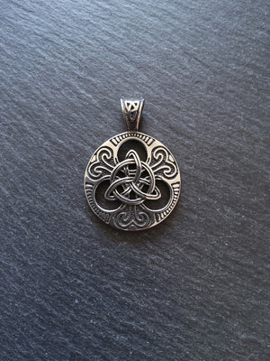 Stainless Steel Trinity Celtic Knot Pendant Large 45x33x8mm