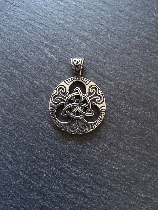Stainless Steel Trinity Celtic Knot Pendant Large 45x33x8mm