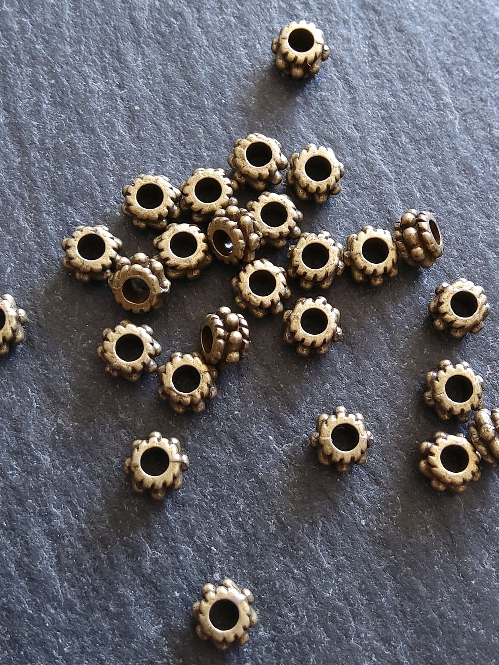 60 or 300 Bali Style 5mm Spacer Beads Antique Bronze Tone 5x3mm Hole 2mm
