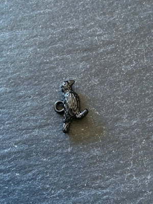 4 or 20 Black Enamel Raven Crow Bird Charms 16x12mm - ContentedCatz
