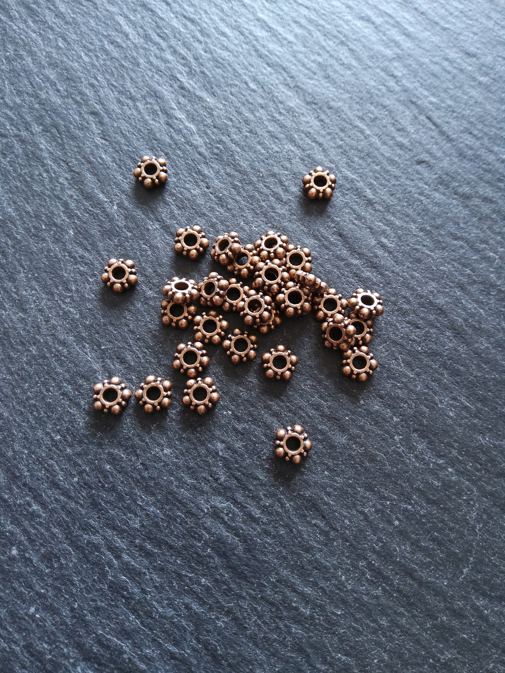 40 or 200 Antique Copper Tone 5.8mm Daisy Spacer Beads 5.8x1.5mm Nickel FREE