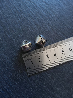10 or 50 Silver Tone 15mm Bells Bell Charms 15x15mm