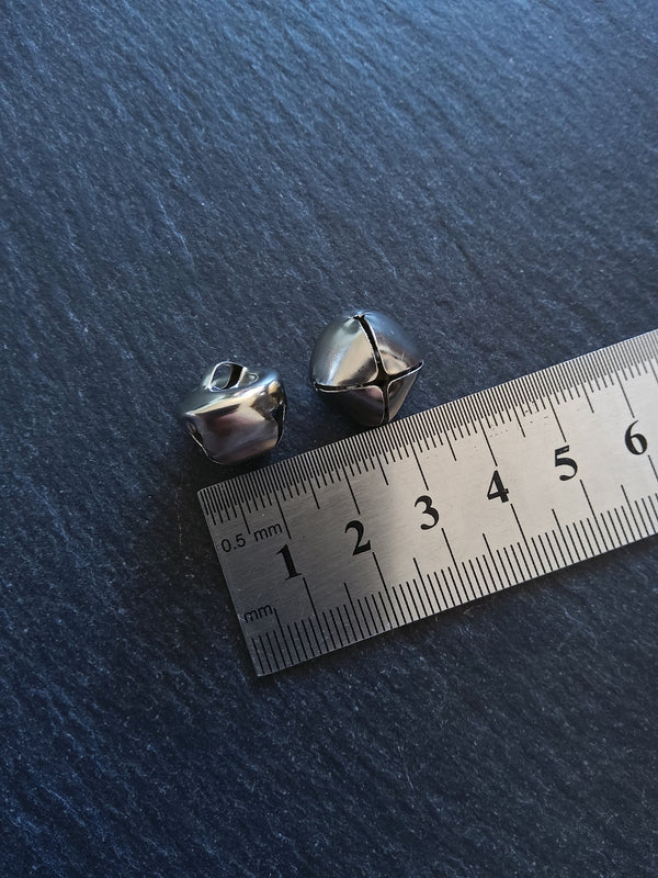 10 or 50 Silver Tone 15mm Bells Bell Charms 15x15mm