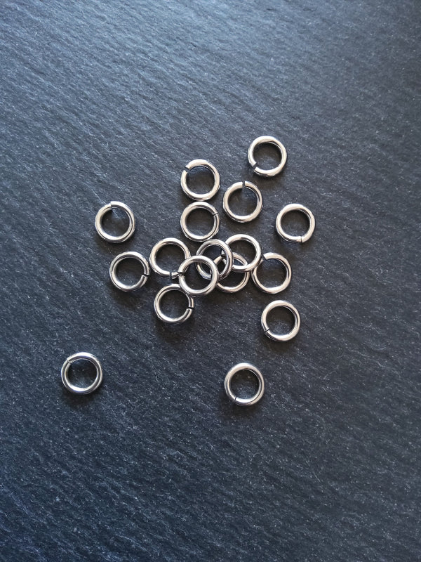 20 or 100 Stainless Steel 10mm Jump Rings Strong 1.8mm (15 gauge) Hole Size: 6.4mm