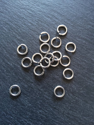 20 or 100 Stainless Steel 10mm Jump Rings Strong 1.8mm (15 gauge) Hole Size: 6.4mm