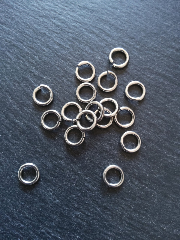20 or 100 Stainless Steel 10mm Jump Rings Strong 1.8mm (15 gauge) Hole Size: 6.4mm