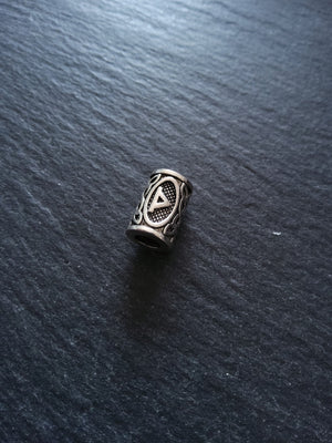 6 or 30 Thurisaz ᚦ Rune Beads Elder Futhark Antique Silver Tone 13x8mm. Large 4.7mm Hole - ContentedCatz