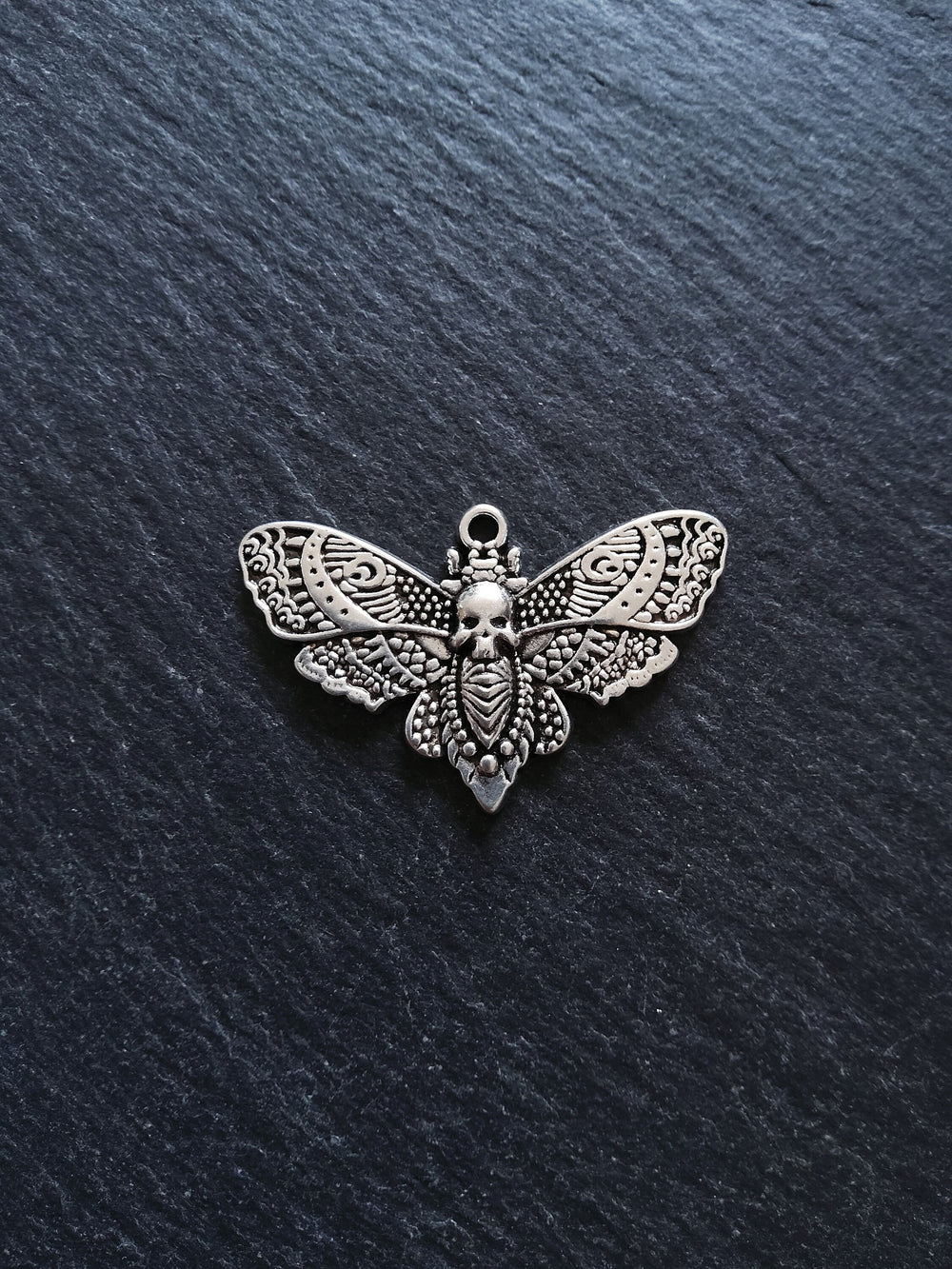 4 or 20 Large Moth Charms Antique Silver Alloy 43x27mm