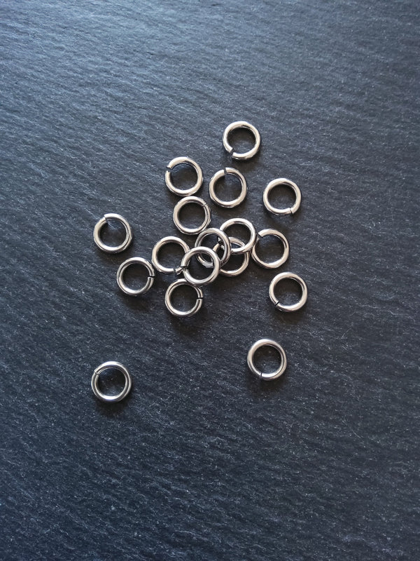 20 or 100 Stainless Steel 10mm Jump Rings Strong 1.8mm (15 gauge) Hole Size: 6.4mm