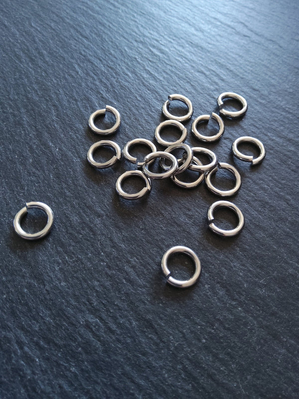 20 or 100 Stainless Steel 10mm Jump Rings Strong 1.8mm (15 gauge) Hole Size: 6.4mm