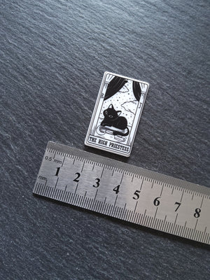 2 or 10 The High Priestess Cat Tarot Card Charms White & Black Resin 38x23mm
