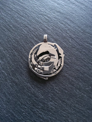 Large Norse Raven Pendant Pendant Stainless Steel 48x38mm - ContentedCatz