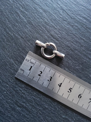 1 or 5 Stainless Steel End Cap & Spring Gate Clasp Connector Set for 3mm Cord (3.5mm end caps)