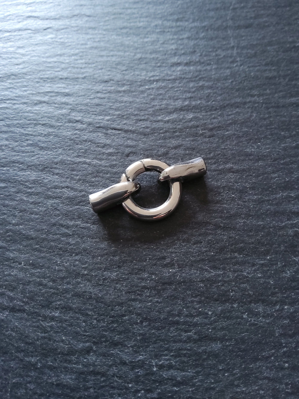 1 or 5 Stainless Steel End Cap & Spring Gate Clasp Connector Set for 3mm Cord (3.5mm end caps)
