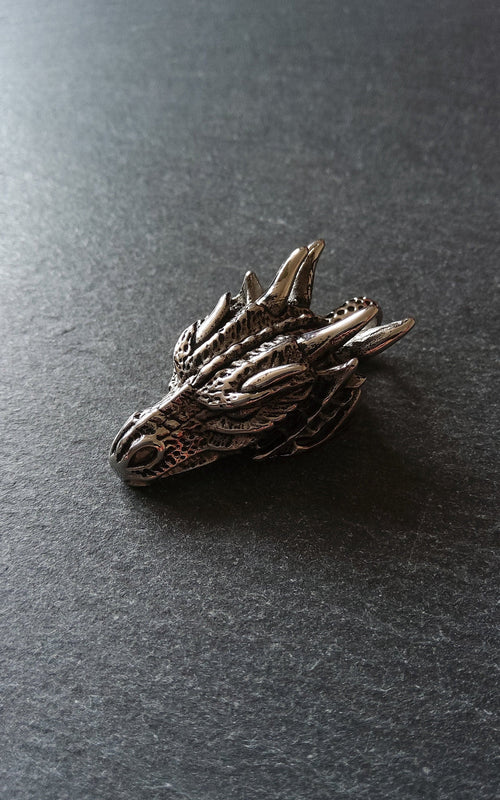 Dragon Head Pendant Solid Stainless Steel 45x22x17mm