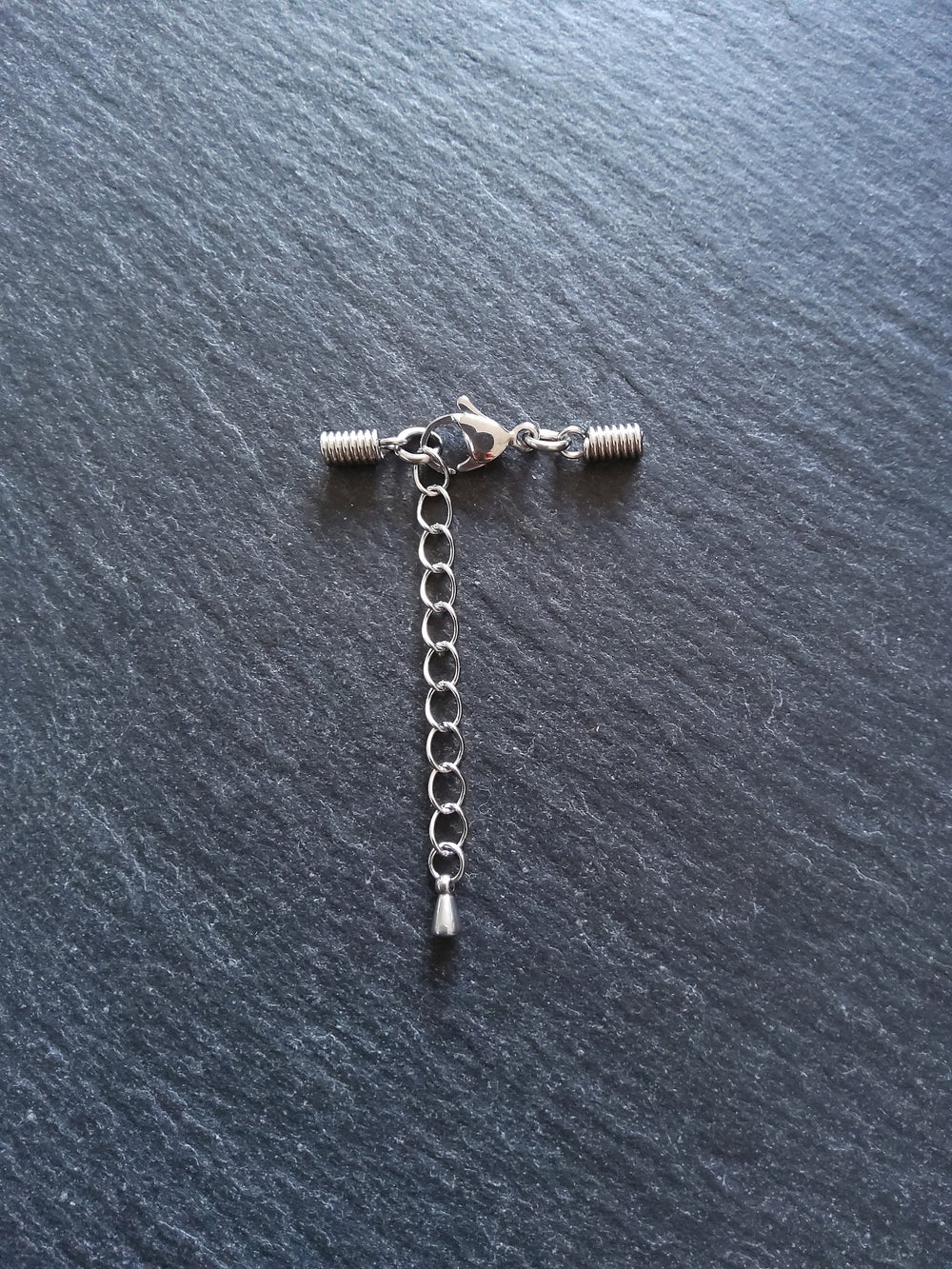 Stainless Steel COIL Crimp End Sets for 2mm Cord Necklaces