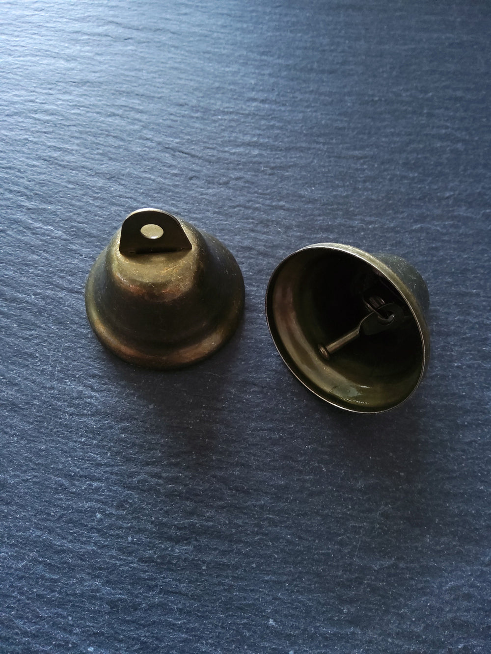 5 or 25 Large Antique Bronze Tone Iron Bells 36 Long x 38mm Diameter