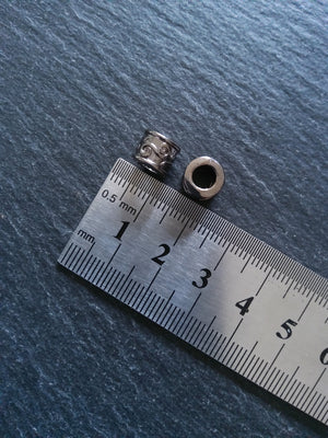 10 or 50 Gunmetal Tone 9mm Column Spacer Beads Scroll Design 9x7mm Large Hole: 5mm